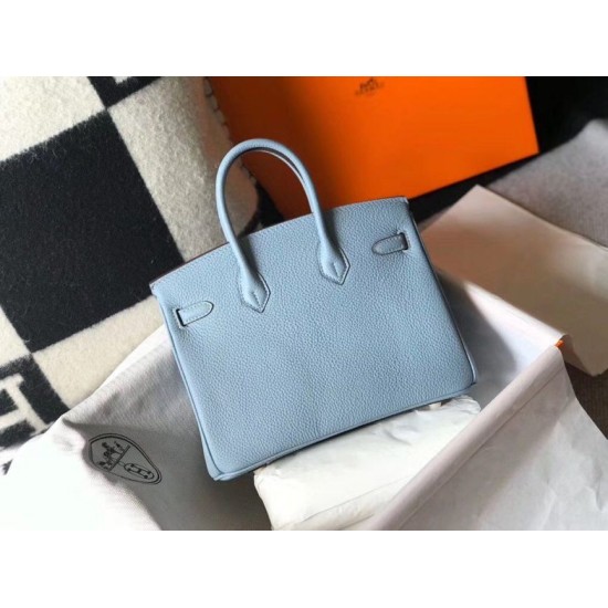 Migliore Repliche Hermes Birkin 25cm 30cm 35cm Borsa Blu Clemence Economiche Outlet Online