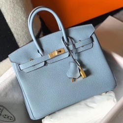Migliore Repliche Hermes Birkin 25cm 30cm 35cm Borsa Blu Clemence Economiche Outlet Online
