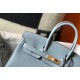 Migliore Repliche Hermes Birkin 25cm 30cm 35cm Borsa Blu Clemence Economiche Outlet Online