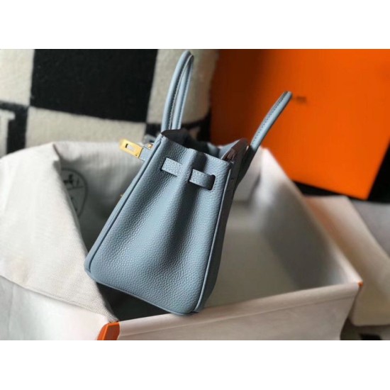 Migliore Repliche Hermes Birkin 25cm 30cm 35cm Borsa Blu Clemence Economiche Outlet Online