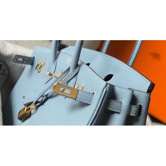 Migliore Repliche Hermes Birkin 25cm 30cm 35cm Borsa Blu Clemence Economiche Outlet Online