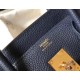 Migliore Repliche Hermes Birkin 30cm Borsa Clemence Blu Scuro Economiche Outlet Online