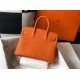Miglior Falso Hermes Birkin 25cm 30cm 35cm Borsa Clemence Arancione Economiche Premium