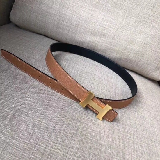 Replica perfetta Hermes Mini Constance 24mm Cintura Reversibile Nero/Oro Imitazione Outlet Online