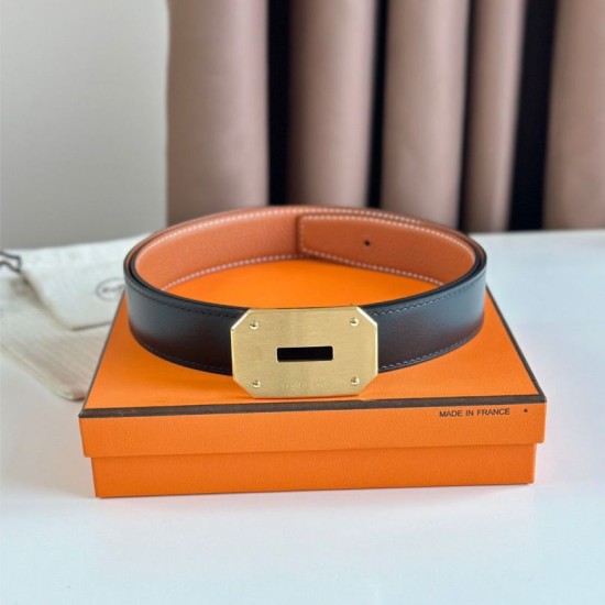 Miglior Falso Hermes Neo Cintura Reversibile 32MM Clemence Marrone/Nero Economiche Premium