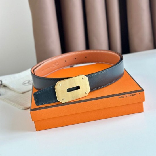 Miglior Falso Hermes Neo Cintura Reversibile 32MM Clemence Marrone/Nero Economiche Premium