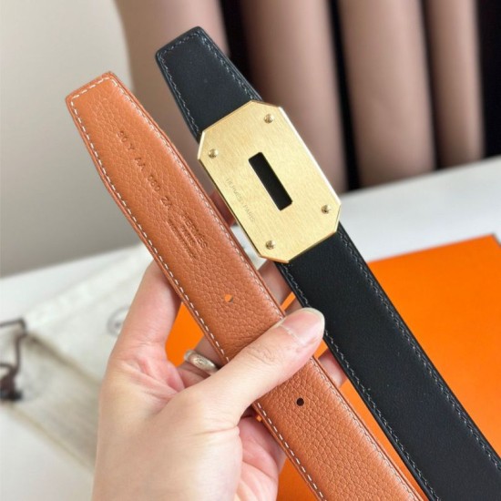 Miglior Falso Hermes Neo Cintura Reversibile 32MM Clemence Marrone/Nero Economiche Premium