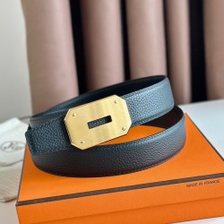 Migliore Repliche Hermes Neo Cintura Reversibile 32MM Nero Clemence Economiche Outlet Online