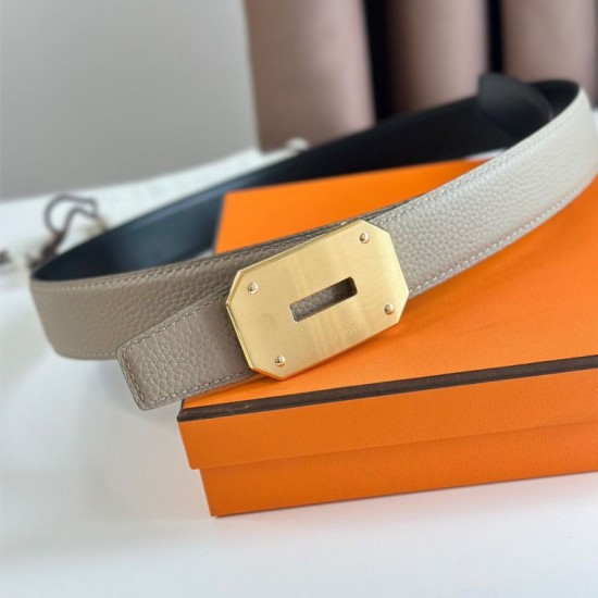 Migliore Repliche Hermes Neo Cintura Reversibile 32MM Grigio/Nero Clemence Economiche Outlet Online