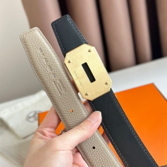 Migliore Repliche Hermes Neo Cintura Reversibile 32MM Grigio/Nero Clemence Economiche Outlet Online
