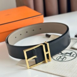 Migliore Repliche Cintura Hermes Romain 35MM Grigio/Nero Clemence Economiche Outlet Online