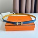 Replica perfetta Hermes Gamma 13mm Cintura Reversibile Epsom Taupe Swift Giallo/Blu Imitazione Outlet Online