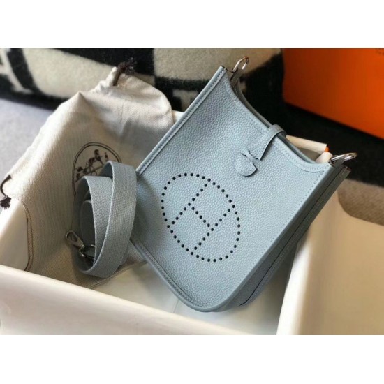 Migliore Repliche Hermes Evelyne III TPM Mini Bag Blu Clemence Economiche Outlet Online