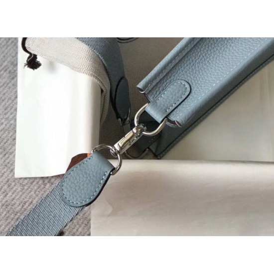 Migliore Repliche Hermes Evelyne III TPM Mini Bag Blu Clemence Economiche Outlet Online