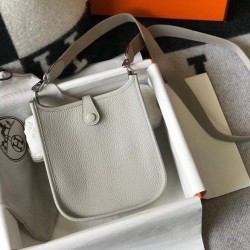 Migliore Repliche Hermes Evelyne III TPM Mini Bag Grigio Clemence Economiche Outlet Online