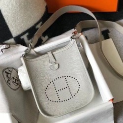 Migliore Repliche Hermes Evelyne III TPM Mini Bag Grigio Clemence Economiche Outlet Online
