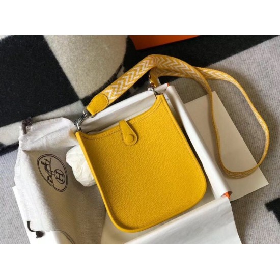Migliore Repliche Hermes Evelyne III TPM Mini Bag Arancione Clemence Economiche Outlet Online