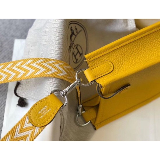 Migliore Repliche Hermes Evelyne III TPM Mini Bag Arancione Clemence Economiche Outlet Online