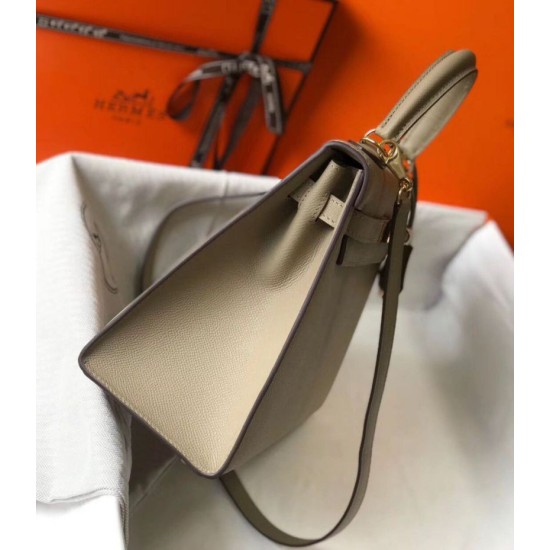 Miglior Falso Borsa Sellier Hermes Kelly 28 cm Tourterelle Epsom Economiche Premium