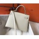 Migliore Repliche Hermes Kelly 28cm Borsa Sellier Epsom Bianco Economiche Outlet Online