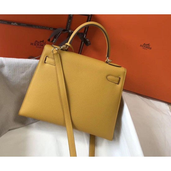 Migliore Repliche Borsa Sellier Hermes Kelly 28 cm Giallo Epsom Economiche Outlet Online