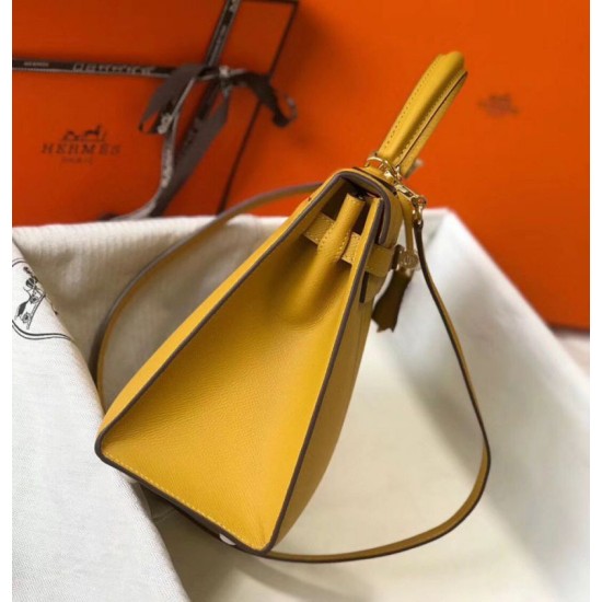 Migliore Repliche Borsa Sellier Hermes Kelly 28 cm Giallo Epsom Economiche Outlet Online
