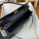 Replica perfetta Hermes Kelly Elan Borsa fatta a mano Nero Imitazione Outlet Online