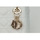 Replica perfetta Dior Mini Borsa Lady Dior Cannage Bianco Imitazione Outlet Online