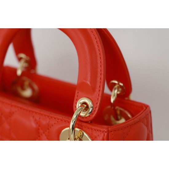 Migliore Repliche Dior Mini Borsa Lady Dior Cannage Rosso Economiche Outlet Online