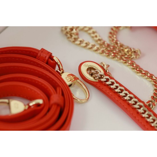 Migliore Repliche Dior Mini Borsa Lady Dior Cannage Rosso Economiche Outlet Online