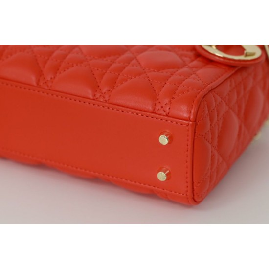 Migliore Repliche Dior Mini Borsa Lady Dior Cannage Rosso Economiche Outlet Online
