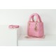 Perfette Qualità Repliche Dior Mini Borsa Lady Dior Cannage Rosa Imitazione