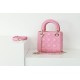 Perfette Qualità Repliche Dior Mini Borsa Lady Dior Cannage Rosa Imitazione