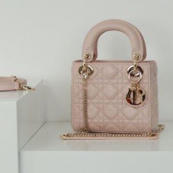 Miglior Falso Dior Mini Borsa Lady Dior Cannage Beige Economiche Premium