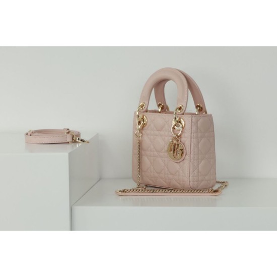 Miglior Falso Dior Mini Borsa Lady Dior Cannage Beige Economiche Premium