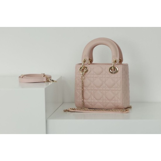 Miglior Falso Dior Mini Borsa Lady Dior Cannage Beige Economiche Premium