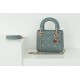 Migliore Repliche Dior Mini Borsa Lady Dior Cannage Blu Economiche Outlet Online