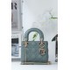 Migliore Repliche Dior Mini Borsa Lady Dior Cannage Blu Economiche Outlet Online