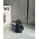 Replica Borsa Loewe Puzzle Mini Pelle di vitello granulata blu navy