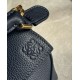 Replica Borsa Loewe Puzzle Mini Pelle di vitello granulata blu navy