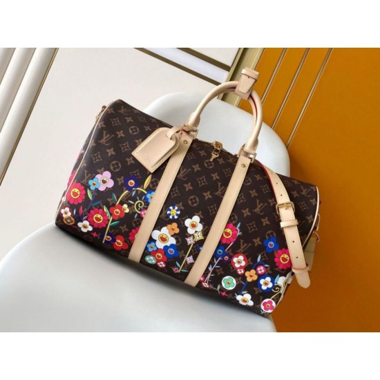 Replica perfetta Borsa Louis Vuitton LV x TM Keepall Bandouliere 45 Monogram Canvas M14182 Imitazione Outlet Online