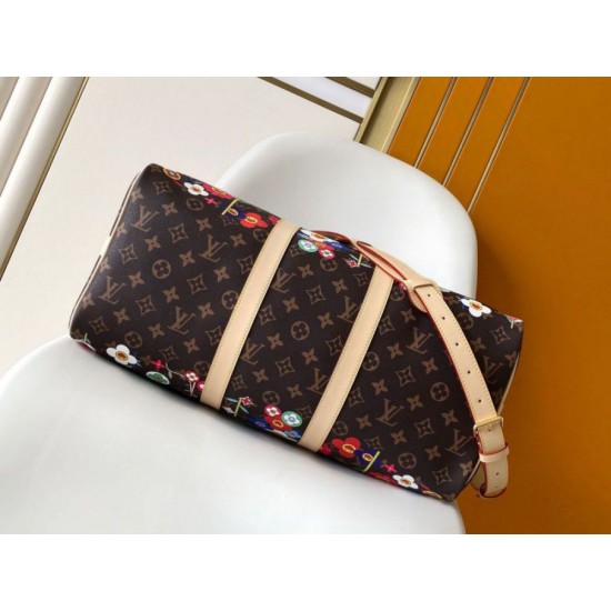Replica perfetta Borsa Louis Vuitton LV x TM Keepall Bandouliere 45 Monogram Canvas M14182 Imitazione Outlet Online