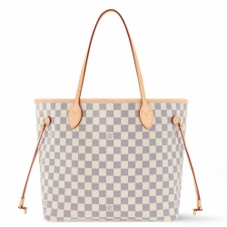 Migliore Repliche Borsa Louis Vuitton Neverfull MM Damier Azur Canvas N40603 Economiche Outlet Online