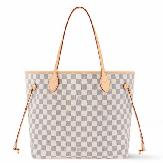 Migliore Repliche Borsa Louis Vuitton Neverfull MM Damier Azur Canvas N40603 Economiche Outlet Online