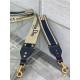 Replica perfetta Dior Tracolla con Ricamo Anello Tela Blu Imitazione Outlet Online