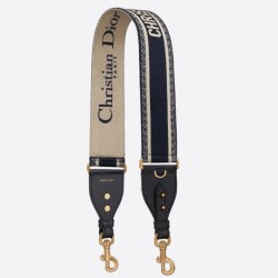 Replica perfetta Dior Tracolla con Ricamo Anello Tela Blu Imitazione Outlet Online