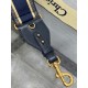 Replica perfetta Dior Tracolla con Ricamo Anello Tela Blu Imitazione Outlet Online