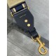 Replica perfetta Dior Tracolla con Ricamo Anello Tela Blu Imitazione Outlet Online
