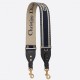Replica perfetta Dior Tracolla con Ricamo Anello Tela Blu Imitazione Outlet Online