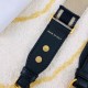 Replica perfetta Dior Tracolla Regolabile con Ricamo Obliquo Blu Imitazione Outlet Online